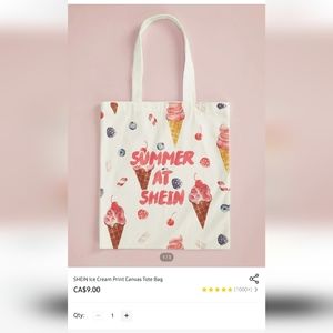 BRAND NEW Shein Canvas Tote Bag